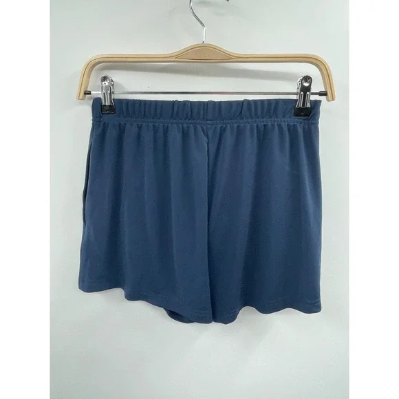 NWT OAK + FORT High Waist Sweat Short Men's XS Navy Blue White Striped Classic - Picture 2 of 11